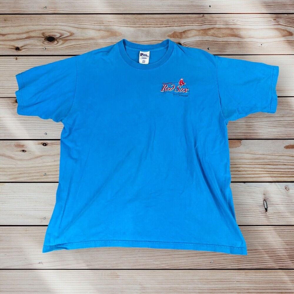 Vintage Pro Player Boston Red Sox MLB Embroidered Logo T Shirt Blue XL 1998
